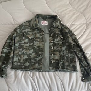 Girls Justice army denim jacket, size 18/20